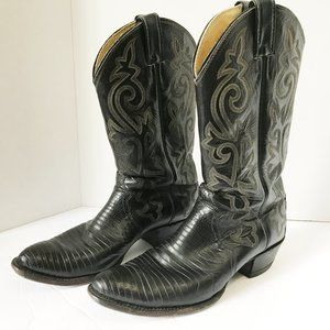 JUSTIN Men Leather Western Cowboy Boots 9 1/2 D